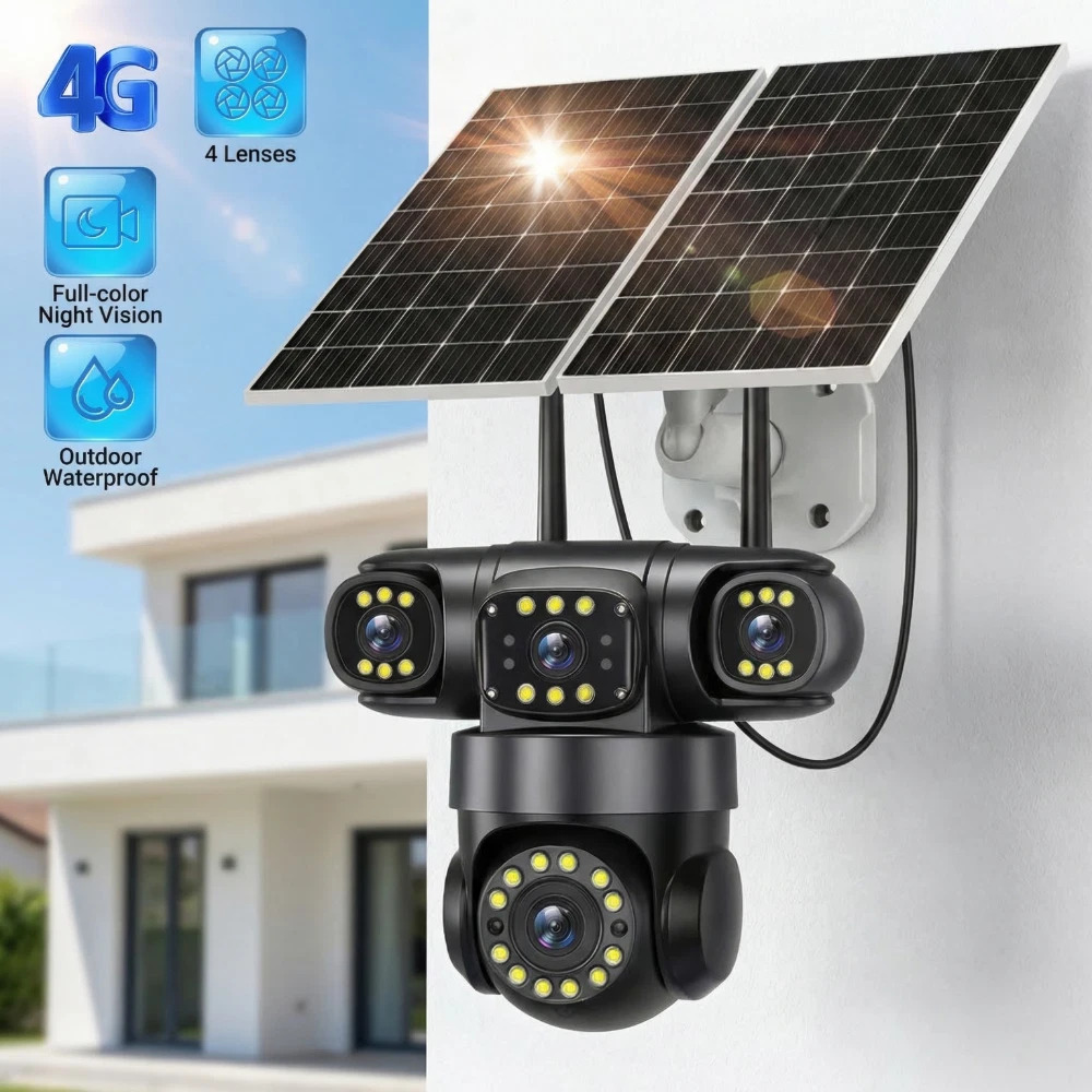 Four Lens 4g Eseecloud Solar Camera